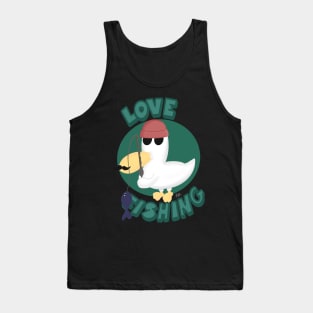 Seagull who loves fishing shirt Tank Top